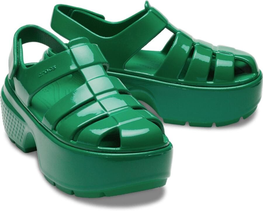 Crocs Stomp Fisher Highshine Sandalen Groen US M4 W6