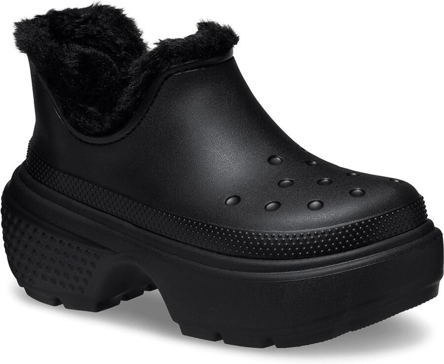 Crocs Stomp Lined Shorty Boot Dames Platformlaarzen Zwart