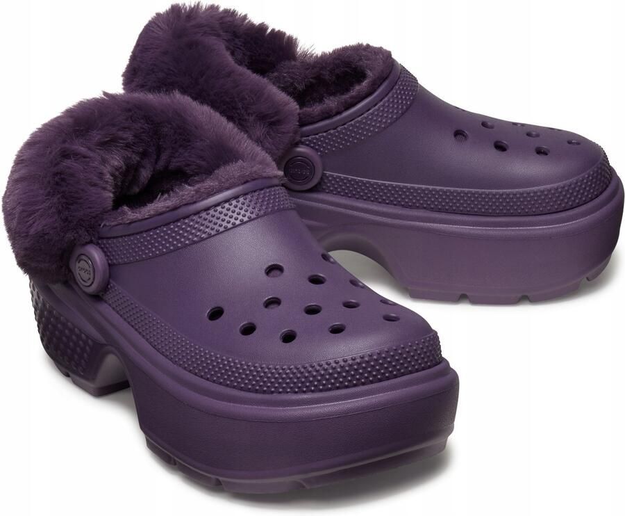 Crocs Stomp Serie Gevoerde Klomp Platform 42-43 Dark Iris Croslite™