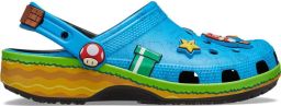 Crocs Clogs 'Super Mario' azuur geel lichtgroen rood