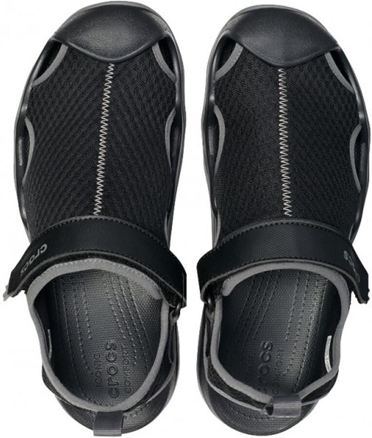 Crocs Swiftwater Mesh Sandalen Zwart Charcoal
