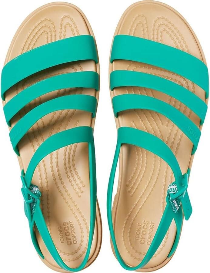 Crocs Tulum Sandalen Groen Tan