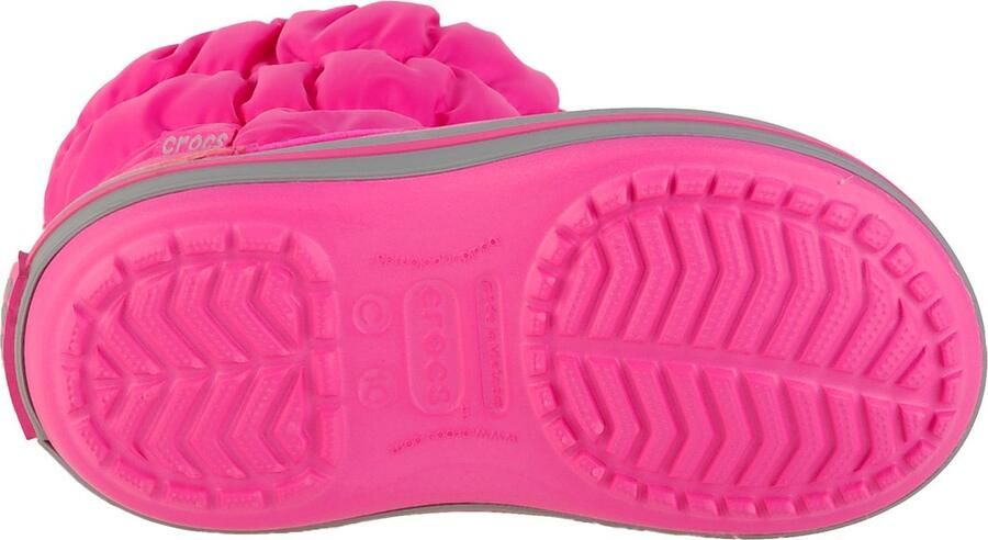 Crocs Winter Puff Boot Kids Regenlaarzen Electric Pink Nylon Bovenkant Croslite Zool - Foto 3