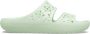 Crocs Dames Slipper Classic Floral Cut Out Sandaal Jade Tint GROEN - Thumbnail 1