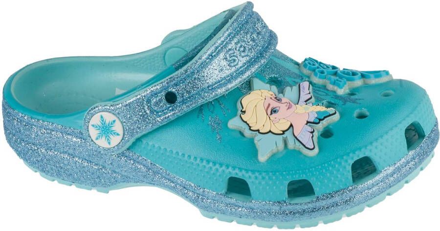 Crocs Frozen Elsa Classic Clog (PS) Unisex Slides & Sandalen blauw Schoenen