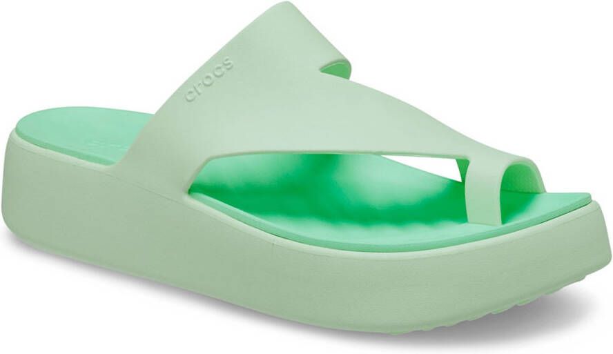 Crocs Getaway Platform Toe Loop Slippers Groen Vrouw