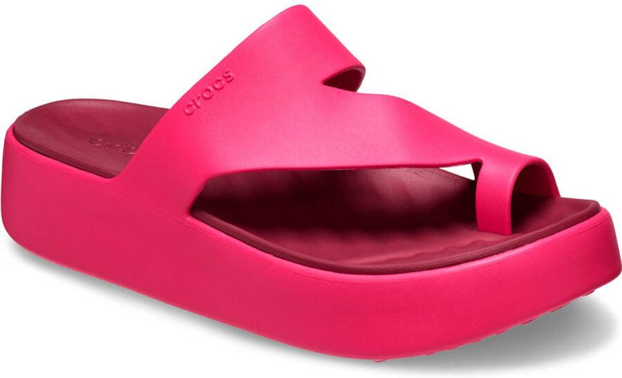 Crocs Getaway Platform Toe Loop Slippers Roze Vrouw