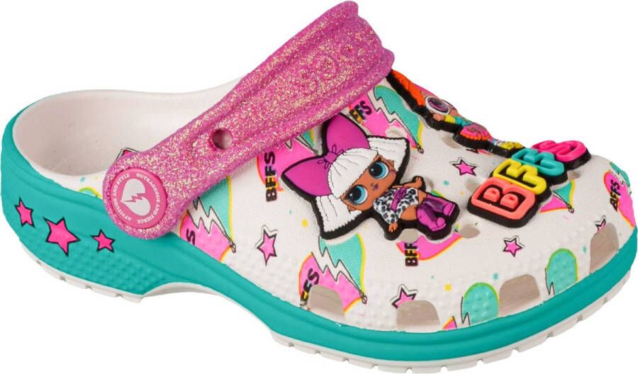 Crocs LOL Surprise BFF Kids Classic Clog 209472-100 voor meisje Wit Slippers