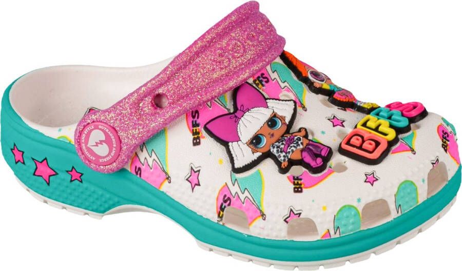 Crocs LOL Surprise BFF Kids Classic Clog 209472-100 voor meisje Wit Slippers
