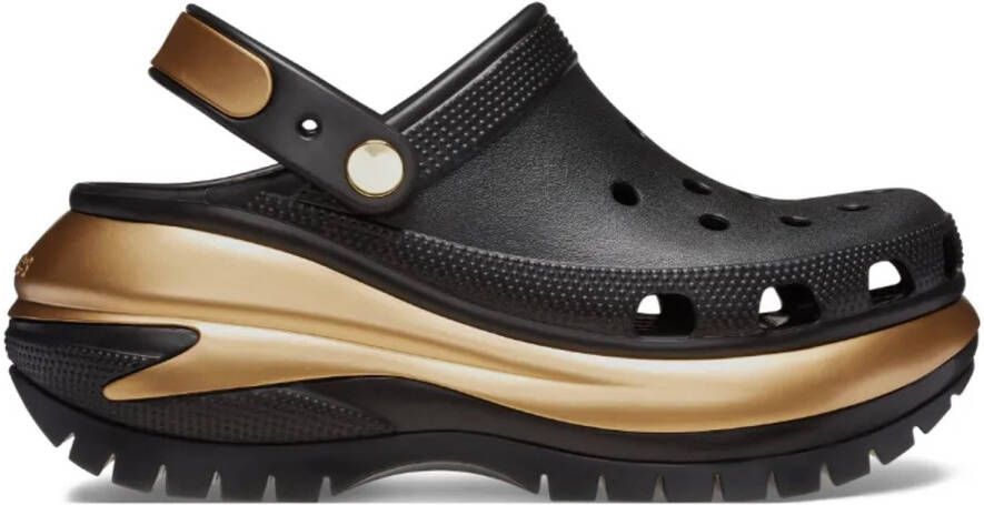 Crocs Mega Crush Metallic Clog Black Gold M4 W6