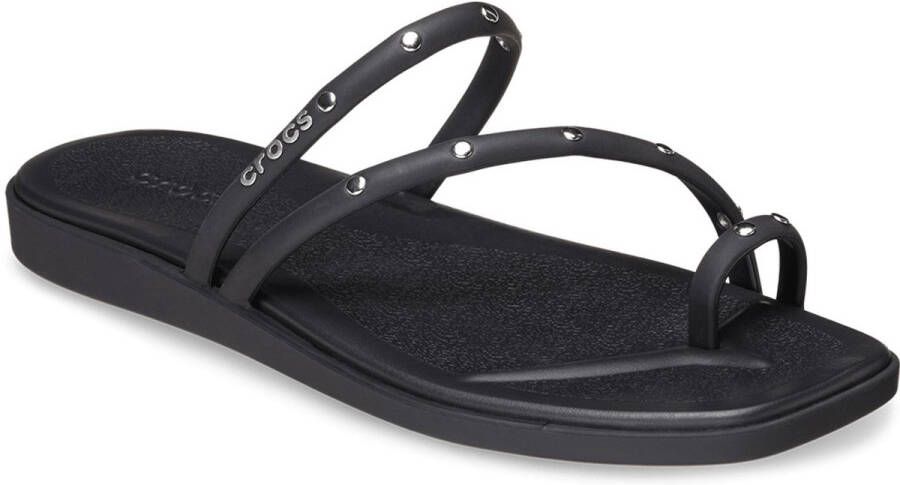 Crocs Miami Studded Toe Loop Sandalen Zwart Vrouw