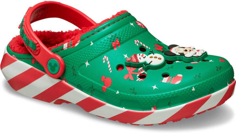 Crocs Mickey Xmas Lined Classic Klompen Groen
