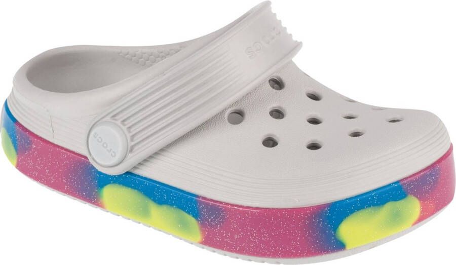 Crocs Off Court Glitter Band Clog T 209717-1FS Kinderen Wit Slippers