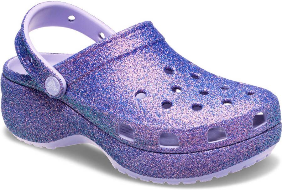 Crocs Platform Irid Glitter Klompen Paars Vrouw