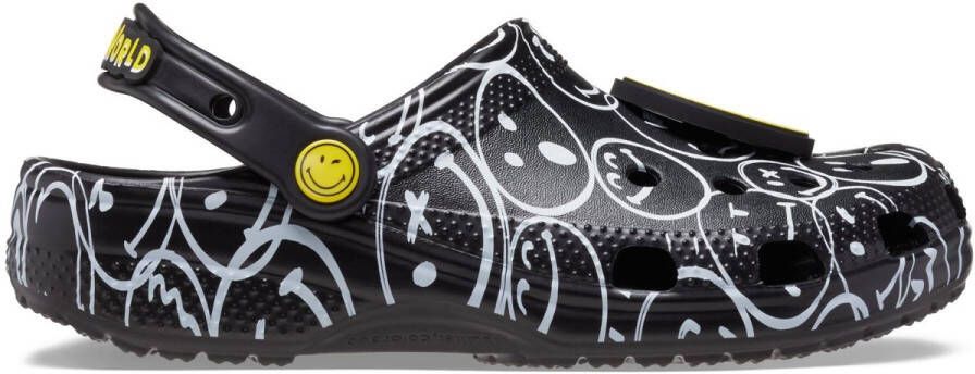Crocs SPECIALS Classic Smiley World Charm Clog Zwart Multi M13