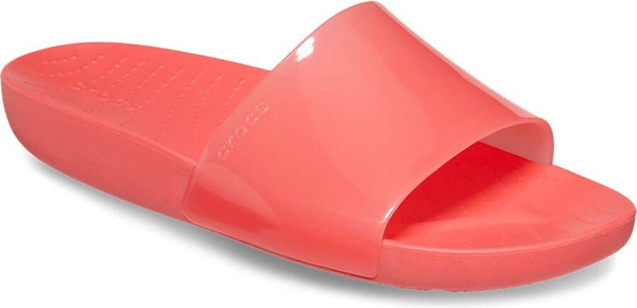 Crocs Splash Glossy Slides Oranje Vrouw