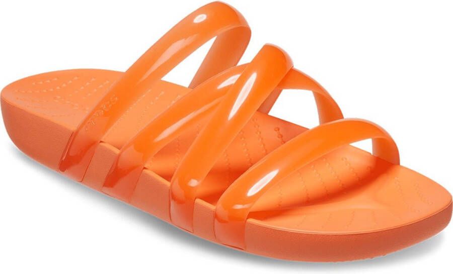 Crocs Splash Glossy Sandalen Persimmon Lichtgewicht Comfortabele Pasvorm
