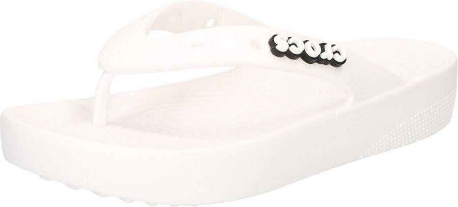 Crocs Classic Platform Flip W White Slippers Dames