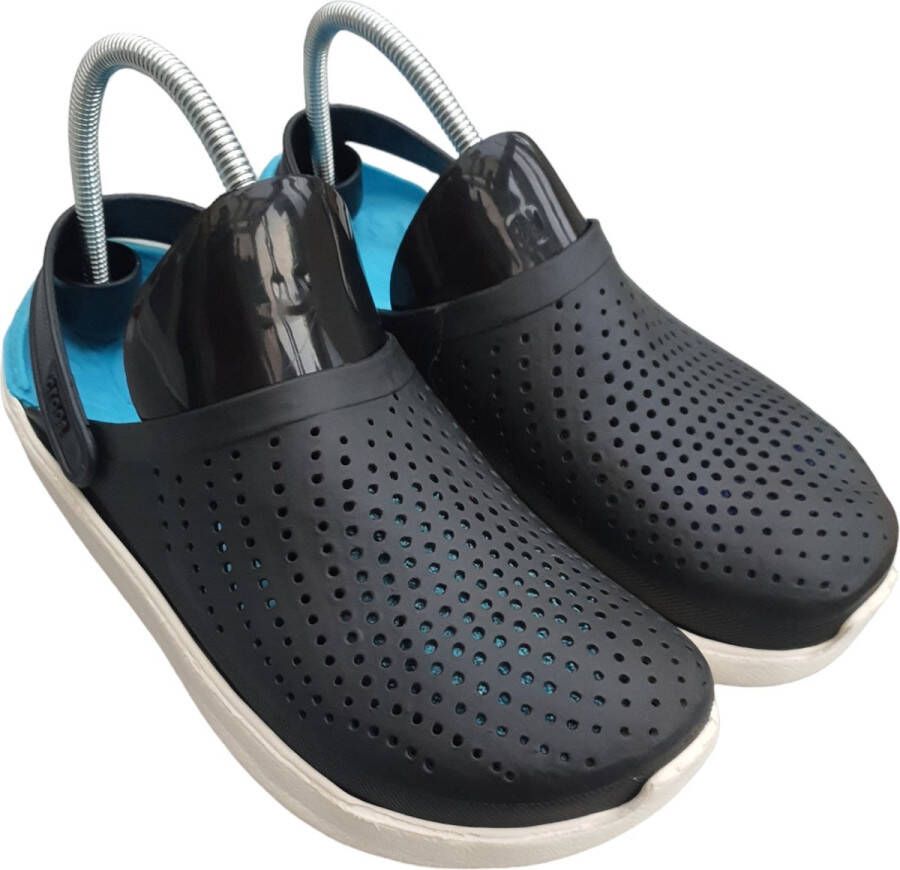 Croos Crocs-stijl slipper kleur grijs zool blauw. Met kleine ie foutjes - Foto 2