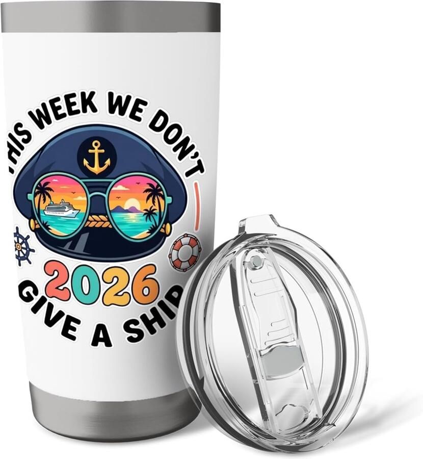 Cruise-vakantie deze week geef ik niets om een beker met dubbele wand van roestvrij staal