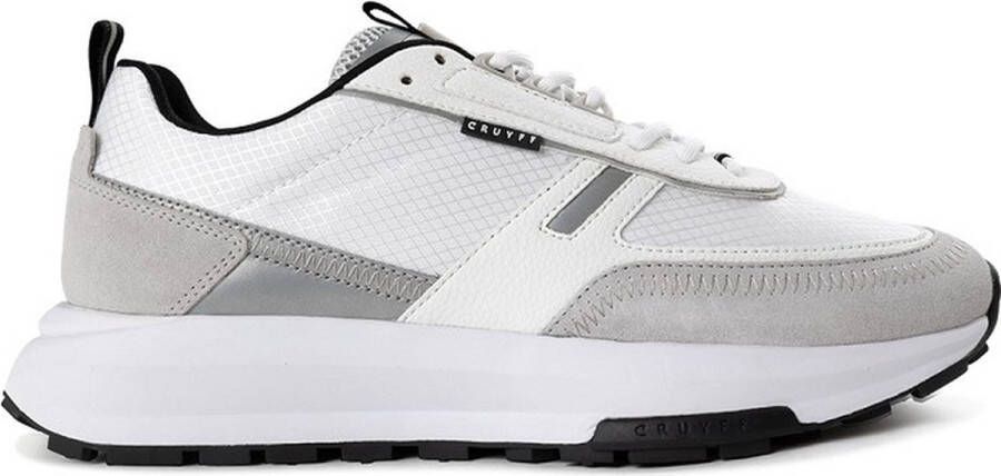 Cruyff Sportieve Herensneakers met Glanzende Zilveren Accenten White Heren