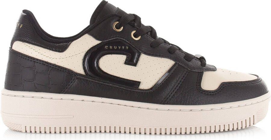 Cruyff Campo Low Lux Black Cream Zwart Leer Lage sneakers Dames - Foto 2