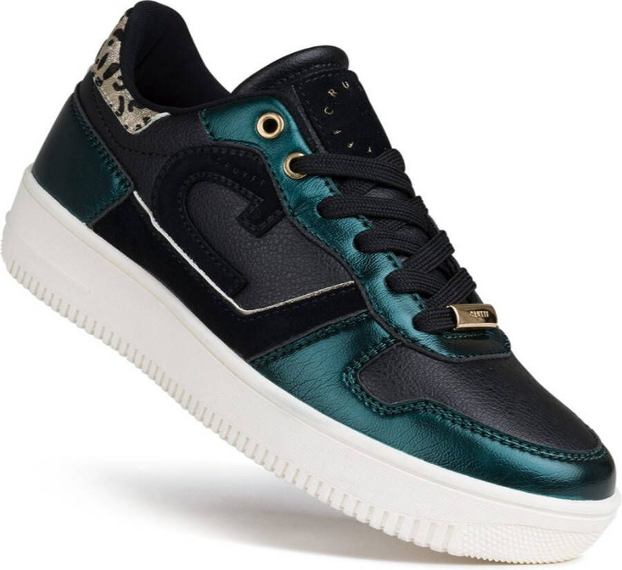 Cruyff Campo Low Lux zwart groen sneakers dames (CC223942559)