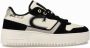 Cruyff Campo Low Tall zwarte sneakers Leerlook Dames - Thumbnail 1