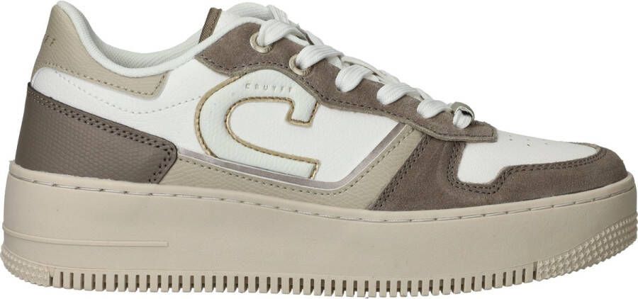 Cruyff Campo Low Tall taupe sneakers Leerlook Dames