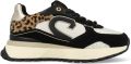 Cruyff Hyde Runner black beige leopard Zwart Leerlook Lage sneakers Dames - Zwart