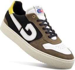 Cruyff Zwarte Leren Platform Sneaker Multicolor Heren