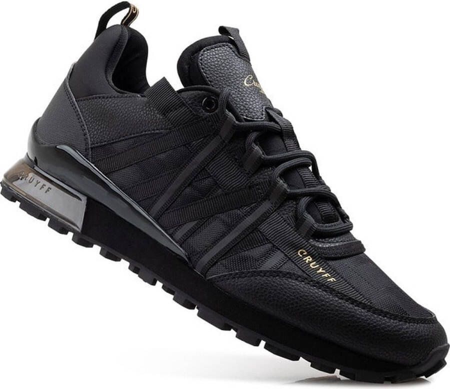 Cruyff Fearia | black gold Zwart Leer Lage sneakers Heren