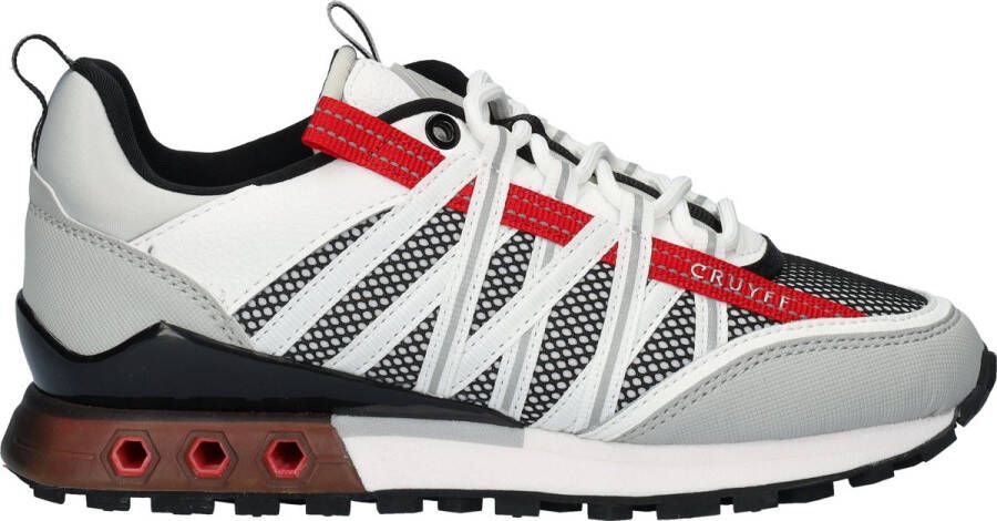 Cruyff Fearia sneakers wit rood Jongens Imitatieleer 33
