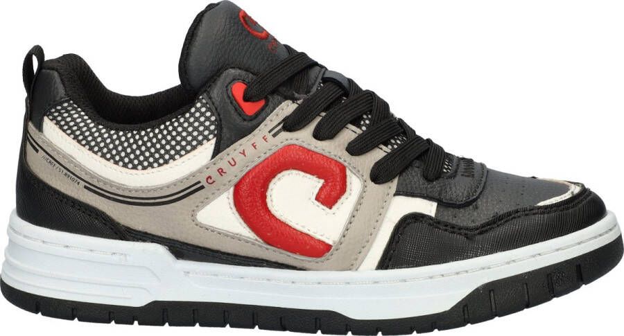 Cruyff Zwarte Leren Sneakers met Rode Accenten Multicolor Dames - Foto 2