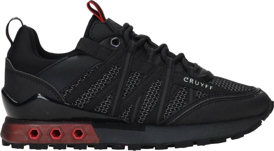 Cruyff Fearia sneakers zwart rood Jongens Imitatieleer 34