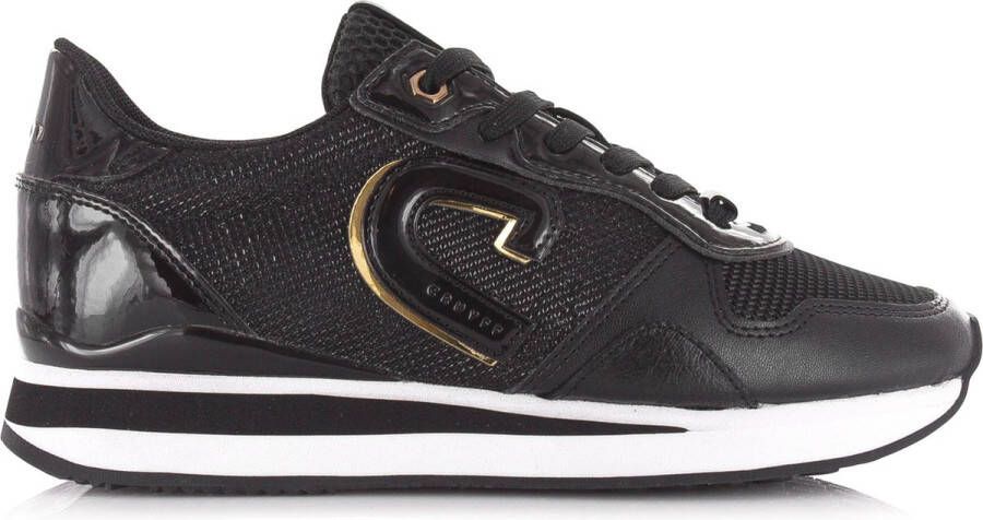 Cruyff Parkrunner Lux Black Gold Zwart Leer Lage sneakers Dames - Foto 3