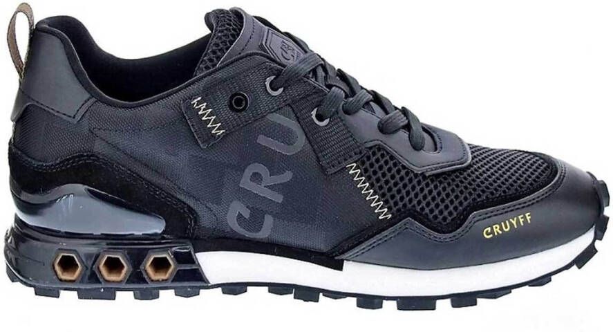 Cruyff Superbia Hex Black Dull Gold Zwart Kunststof Lage sneakers
