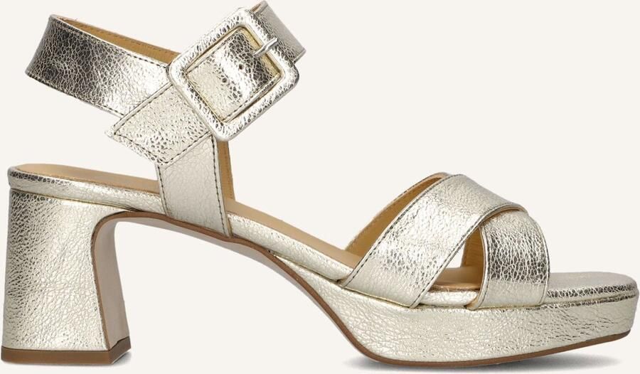 Ctwlk. Gouden Blokhak Sandalen voor Dames Yellow Dames - Foto 2