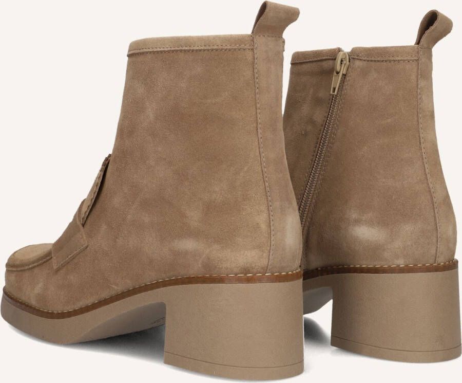 CTWLK Oona Enkellaarsjes Enkelboots met rits Dames Taupe