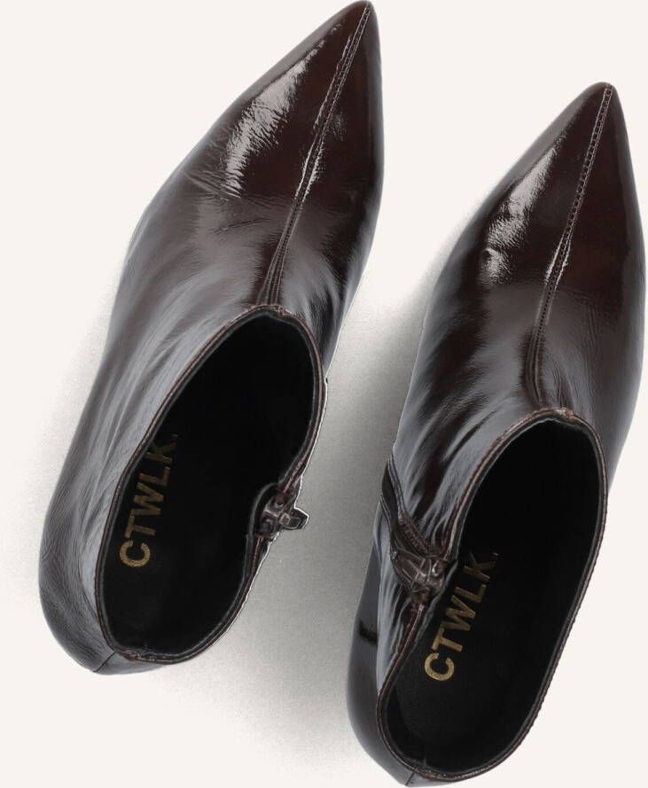 CTWLK Victoria Enkellaarsjes Enkelboots met rits Dames Bruin - Foto 2