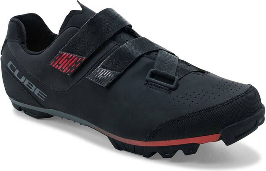 Cube Fietsschoenen MTB Peak Sportschoenen Met klittenband Zwart Rood