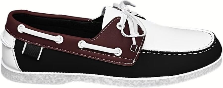 Currero Loafers Heren Met Hak Herenschoenen Instappers Schoenen Zwart in Wit