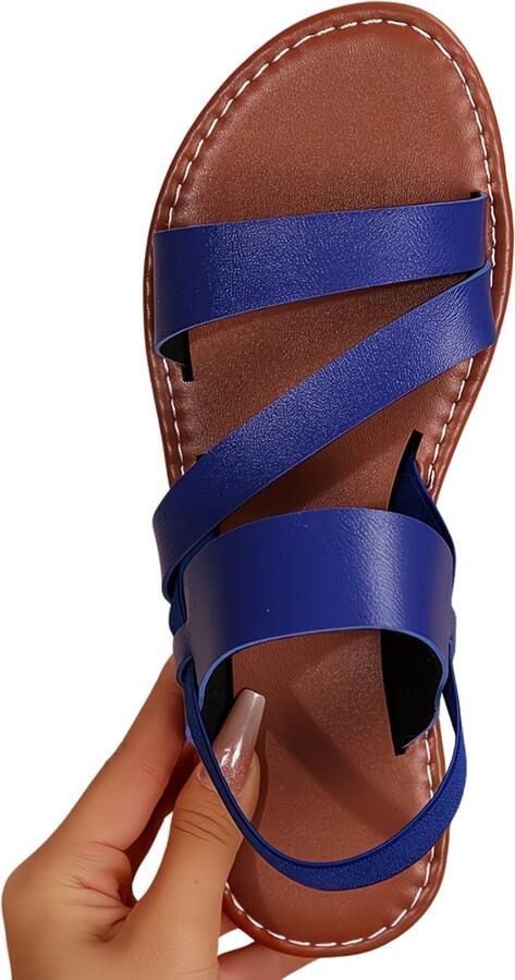 Currero Sandalen Dames Slippers Pantoffels Schoenen Badslippers Blauw