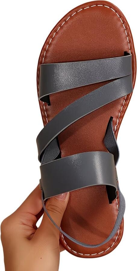 Currero Sandalen Dames Slippers Pantoffels Schoenen Badslippers Grijs
