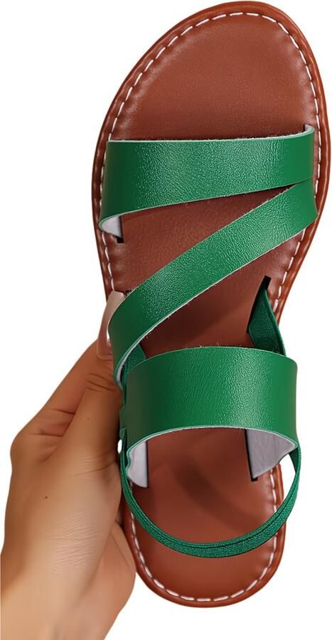 Currero Sandalen Dames Slippers Pantoffels Schoenen Badslippers Groen