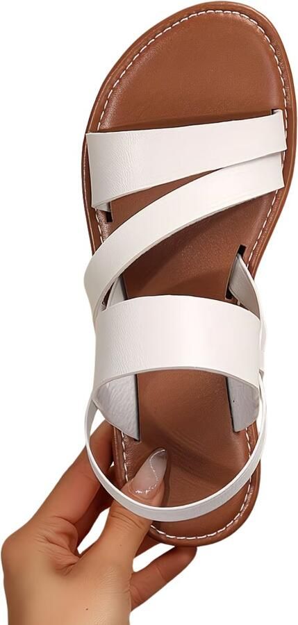 Currero Sandalen Dames Slippers Pantoffels Schoenen Badslippers Wit
