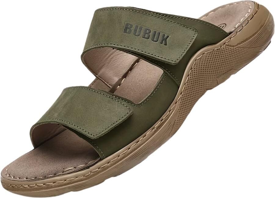 Currero Sandalen Heren Slippers Pantoffels Schoenen Badslippers Groen