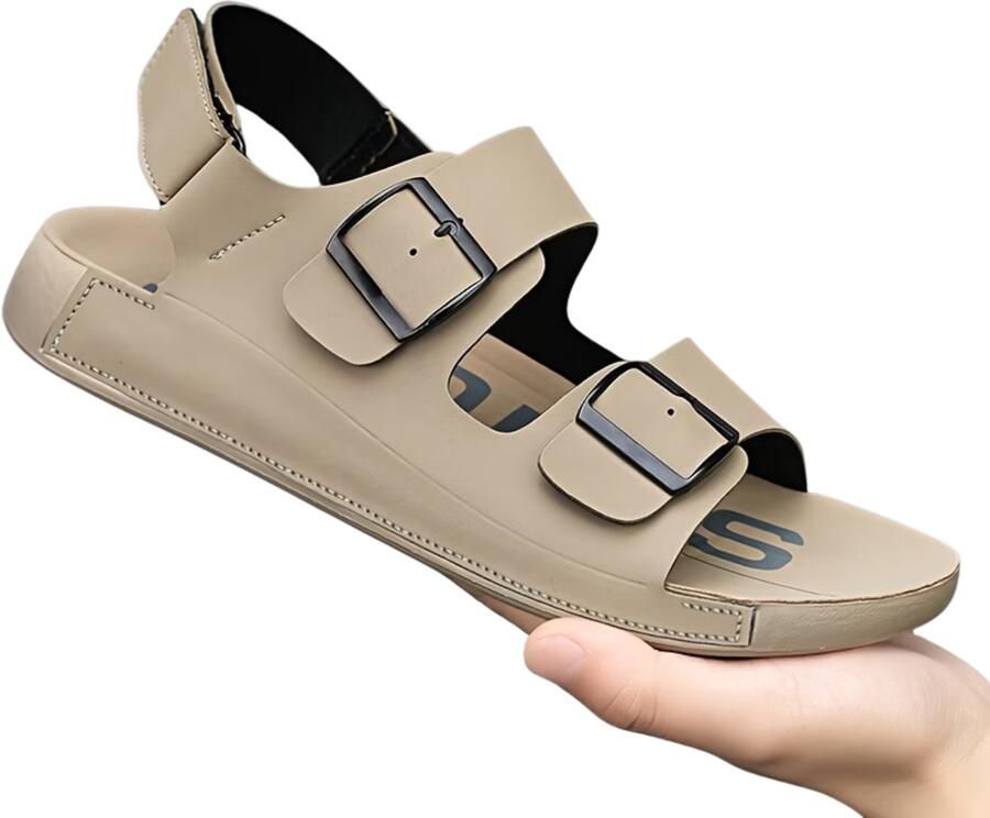 Currero Sandalen Heren Slippers Pantoffels Schoenen Badslippers Kaki