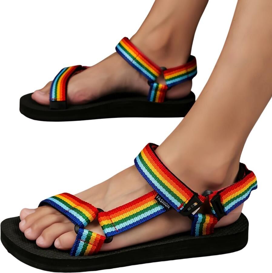 Currero Sandalen Heren Slippers Pantoffels Schoenen Badslippers Meerkleurig