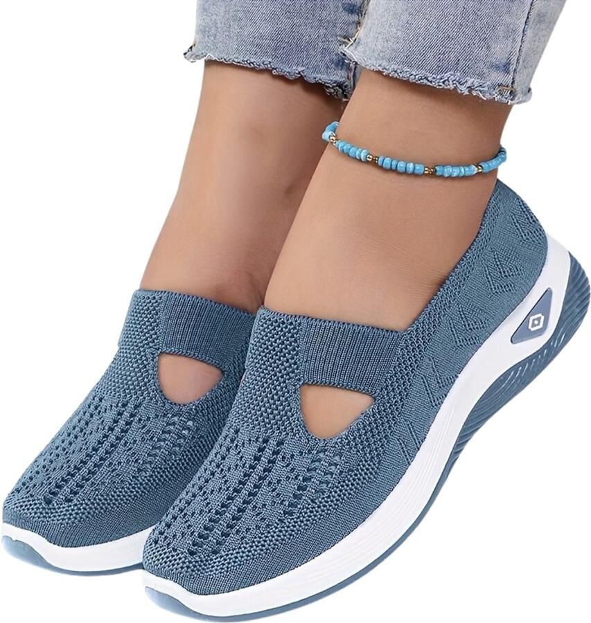 Currero Schoenen Dames Sneakers Comfortabel Slippers Casual Volwassenen Blauw - Foto 1